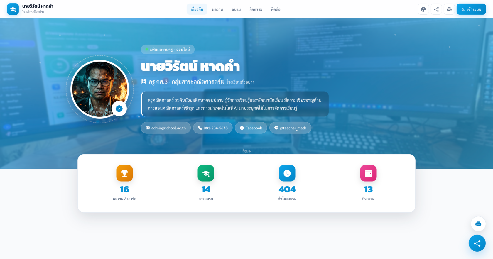 TPS — ระบบแฟ้มผลงานครู