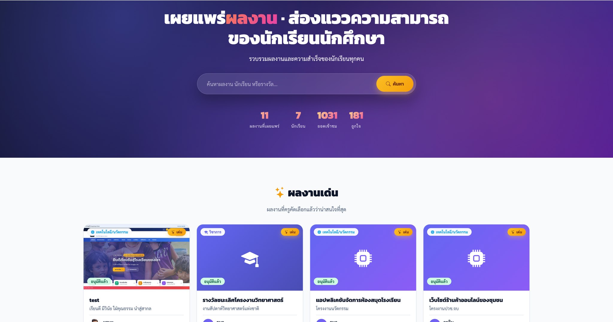 แฟ้มผลงานนักเรียนนักศึกษา